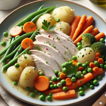Blanquette de Dinde et Jardinière de Légumes