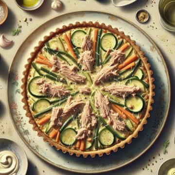 Tarte au Thon et Légumes à la Crème de Soja