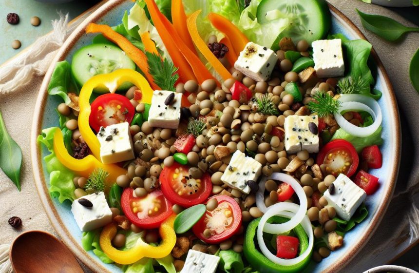 Salade Gourmande aux Lentilles et Tome de Chèvre