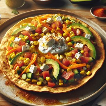 Tortillas aux légumes et feta