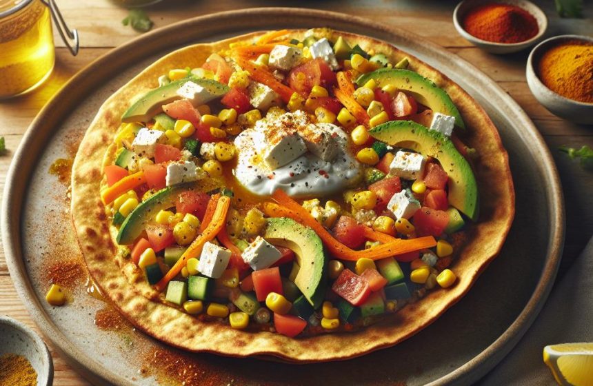 Tortillas aux légumes et feta