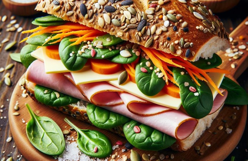 Sandwich Gourmand aux Graines et Légumes Croquants