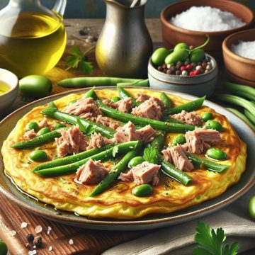 Omelette Thon et Haricot Vert