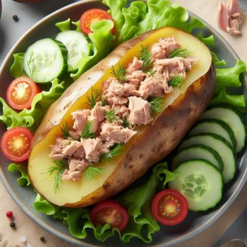 Roulée de Pomme de Terre au Thon et Salade Croquante