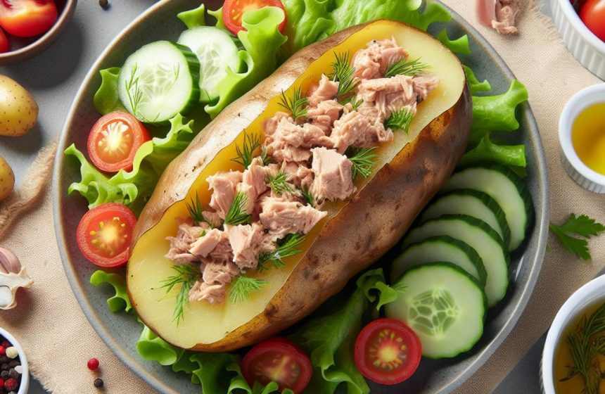 Roulée de Pomme de Terre au Thon et Salade Croquante