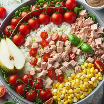 Salade Équilibrée de Riz Complet au Thon et Tomates Cerises