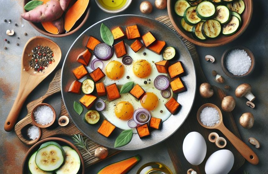 Délice de Légumes Rôtis et Œufs au Duo d&rsquo;Huiles