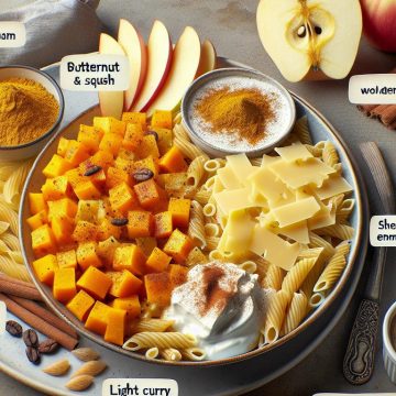 Gratin de Pâtes et Butternut au Curry