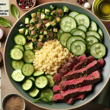 Délice de Steak Haché à la Semoule et Légumes Frais