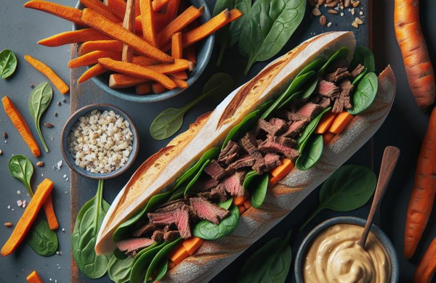 Délice de Baguette au Bœuf et Légumes Croquants
