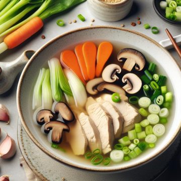 Soupe Chinoise Équilibrée au Poulet et Légumes