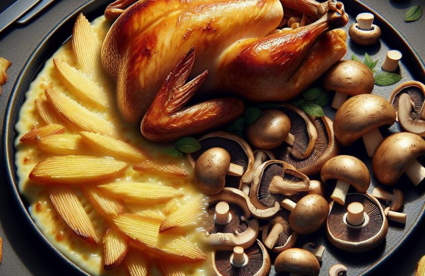 Dinde aux Champignons et Gratin Dauphinois Léger