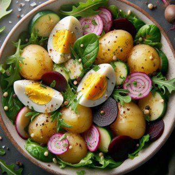 Salade Gourmande aux Pommes de Terre et Œufs Durs