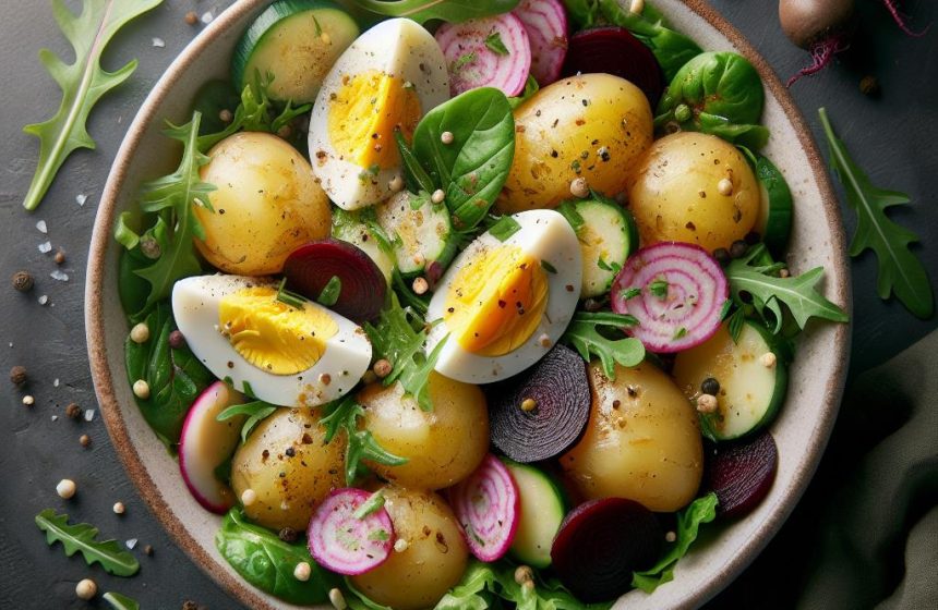 Salade Gourmande aux Pommes de Terre et Œufs Durs
