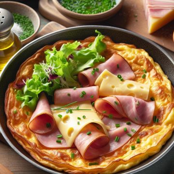 Omelette Savoureuse au Jambon et Emmental
