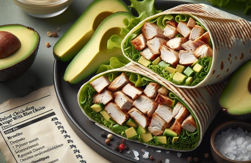 Wrap de Poulet Rôti à l&rsquo;Avocat et Mêlée Gourmande