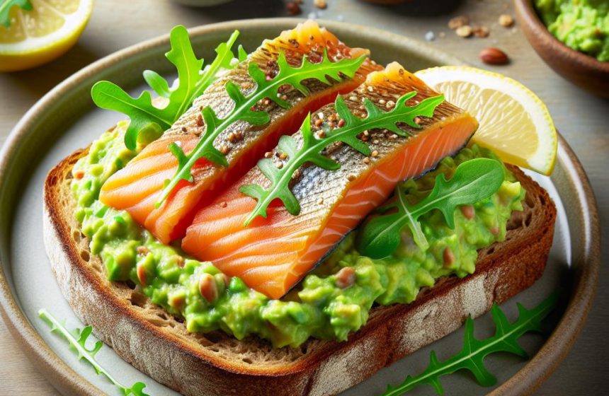 Délice de Truite Fumée sur Pain Céréales et Guacamole