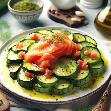 Délice de Courgette et Saumon Fumé à l’Huile d’Olive