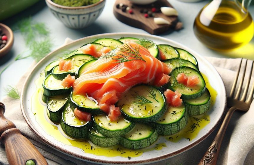 Délice de Courgette et Saumon Fumé à l’Huile d’Olive