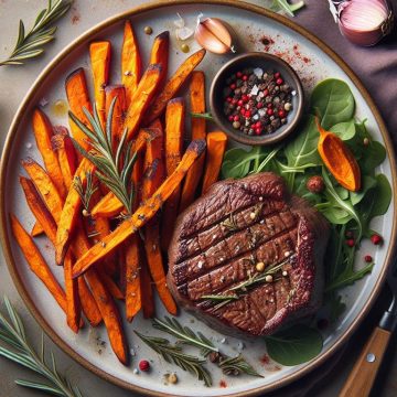 Tournedos et Frites de Patates Douces Gourmandes