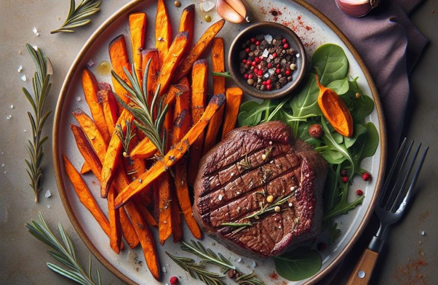 Tournedos et Frites de Patates Douces Gourmandes