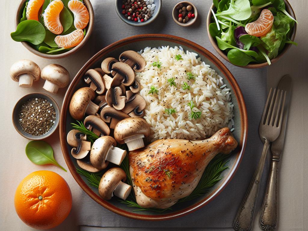 image-108 Délice de Poulet aux Champignons et Riz Parfumé