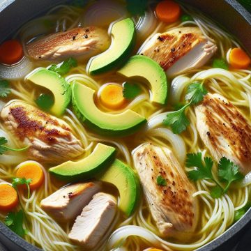 Chorba Vermicelles au Poulet et Avocat