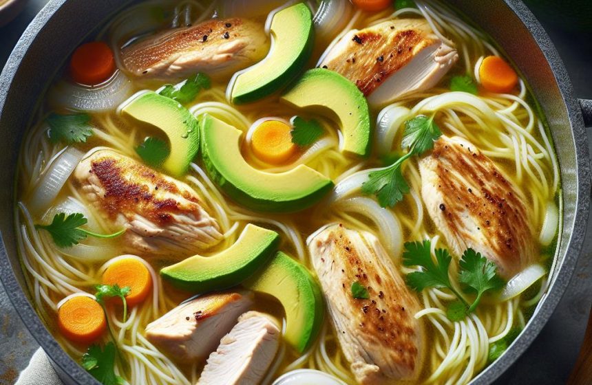 Chorba Vermicelles au Poulet et Avocat