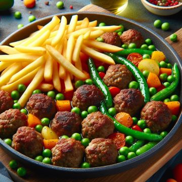 image-115 Boulettes de viande aux légumes et frites croustillantes