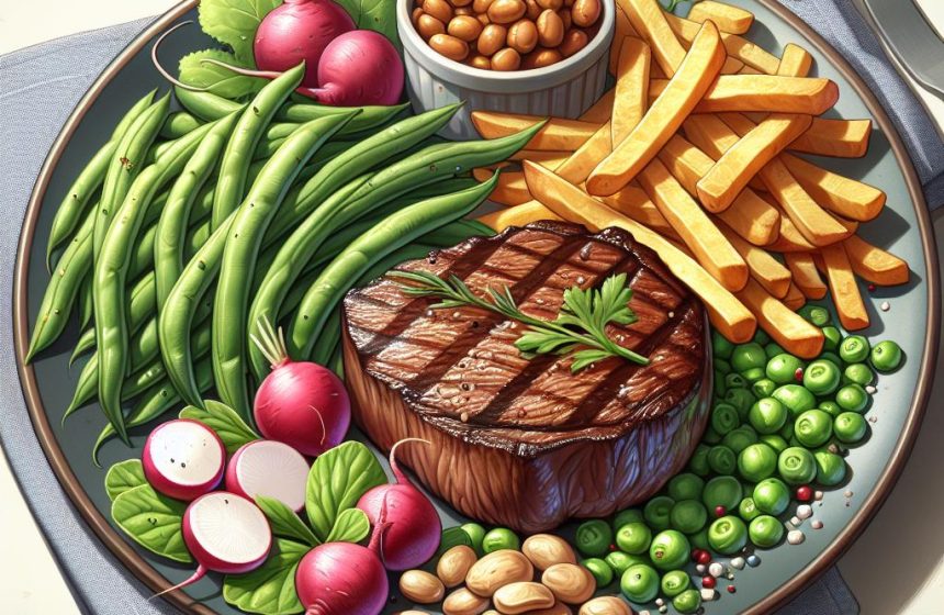 Tournedos Savoureux aux Haricots et Frites Légères