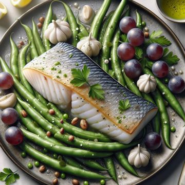 Délice Marin aux Haricots Verts et Raisins
