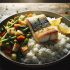 Délice de Riz Blanc et Filet de Poisson Grillé
