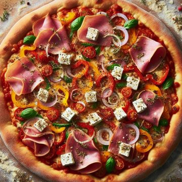 Pizza Maison Nutritive au Jambon et Chèvre