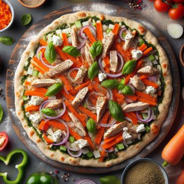 Pizza Santé au Poulet et Légumes