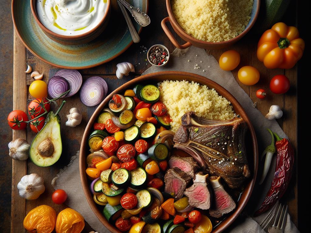 image-134 Délice Méditerranéen : Ratatouille, Semoule de Couscous et Gigot d’Agneau