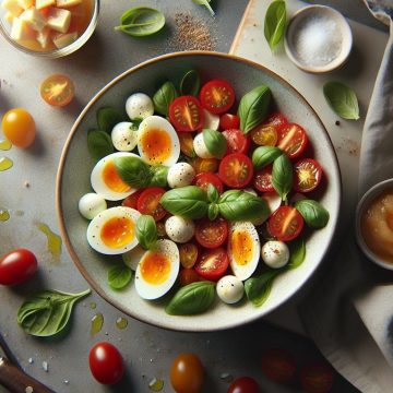Salade Caprese aux Œufs Durs