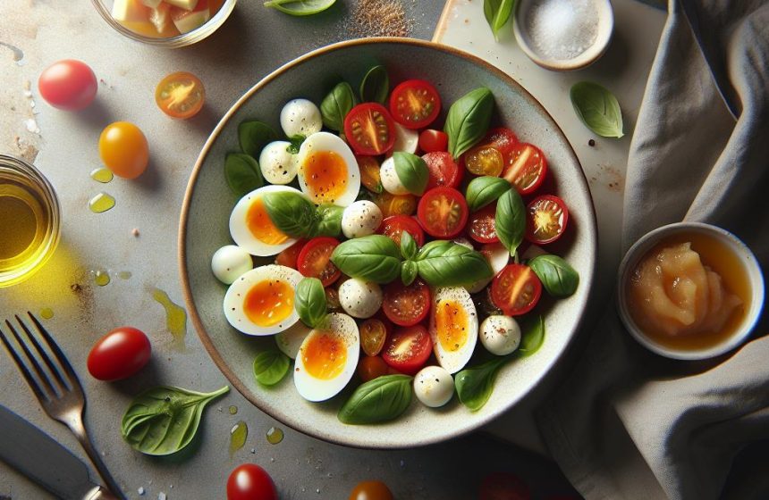 Salade Caprese aux Œufs Durs