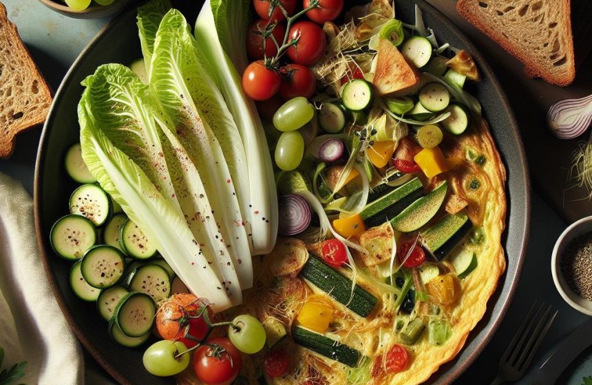 Délice d’Omelette aux Légumes et Raisin