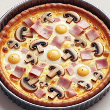 Quiche Jambon-Champignons sans Pâte
