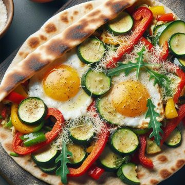 image-150 Pain Pita Végétarien aux Œufs, Parmesan et Légumes