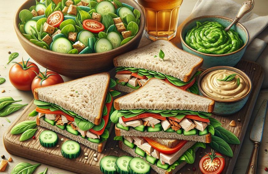 Sandwichs Gourmands et Salade Verte Croquante