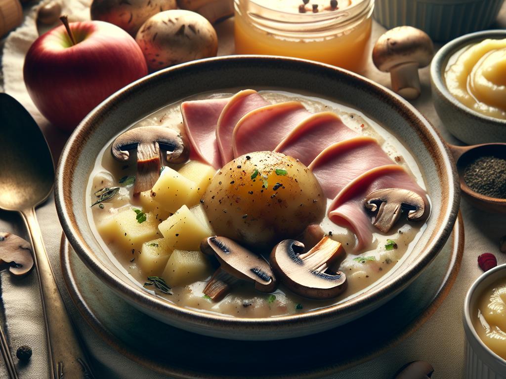 image-170 Velouté de Champignons Gourmand avec Jambon et Compote