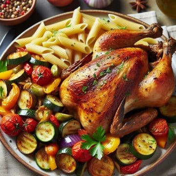 image-188 Pintade Savoureuse aux Pâtes et Ratatouille