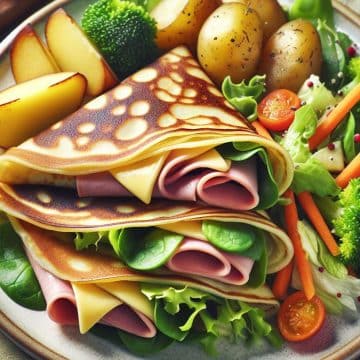 Délice de Crêpes Salées et Salade Croquante