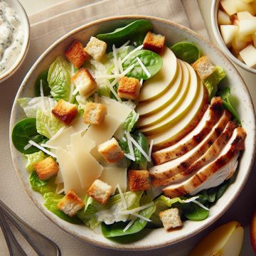 Salade César Légère et Compote Fruitée