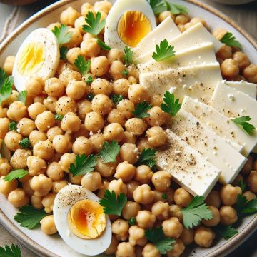 Salade de Pois Chiches Protéinée au Fromage Blanc