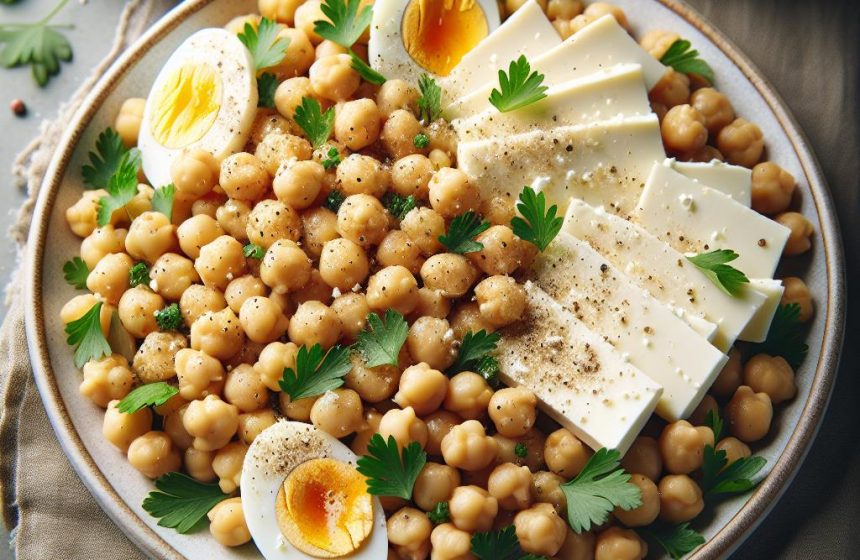Salade de Pois Chiches Protéinée au Fromage Blanc