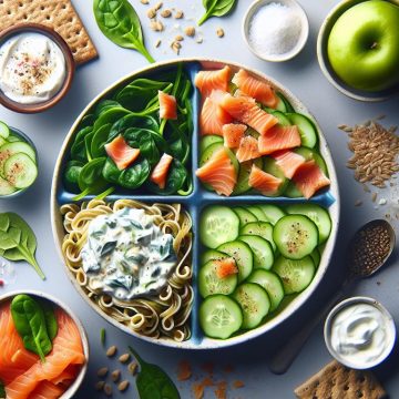 Délice de Saumon Fumé aux Épinards et Concombre au Yaourt