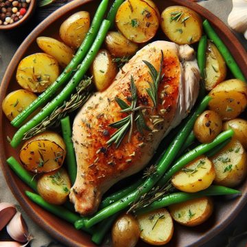 Poulet Rôti aux Pommes de Terre Herbacées