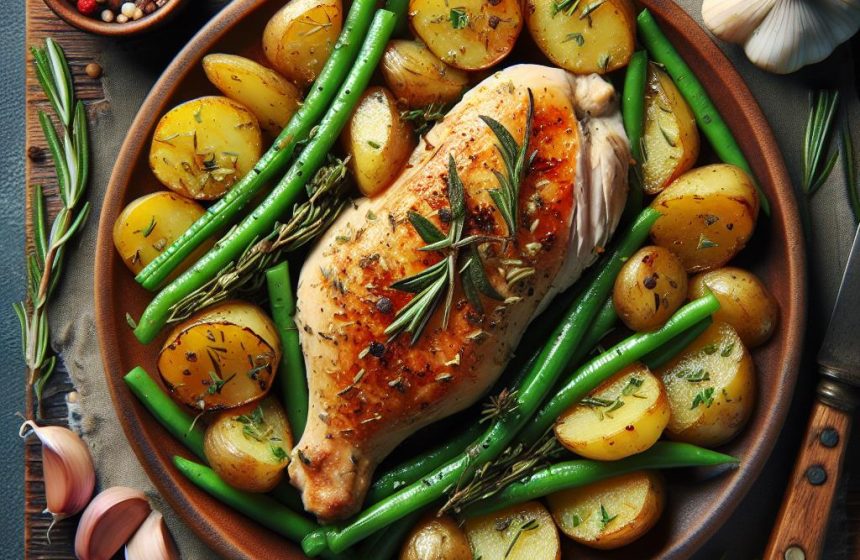 Poulet Rôti aux Pommes de Terre Herbacées